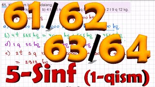 61-62-63-64-masala 5-sinf MATEMATIKA javoblari