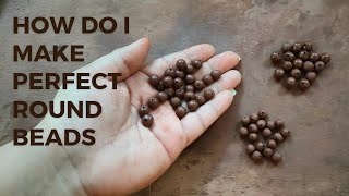 How to make Perfect and Equal Round Shape Terracotta Beads| DIY clay beads #terracottajewellery