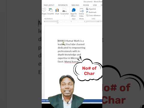 Counting Characters in a Document using MS Word Easy Character Count Tutorial