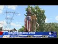 Tornado debris eagle sculpture