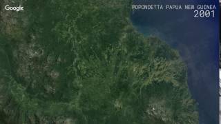 Google Timelapse: Popondetta, Papua, New Guinea