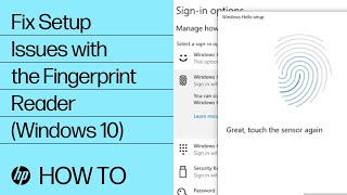 Fixing Setup Issues with the Fingerprint Reader (Windows 10) | HP Notebook PCs | HP Support