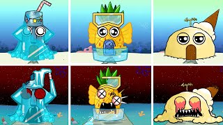 ALL SpongeBob House vs Incredibox Sprunki house | Normal vs Horror | Spongebob ♪ Sad Music Video