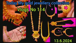 Today My Gold Jewellery collection / vlogs No 114 /13.6.2024