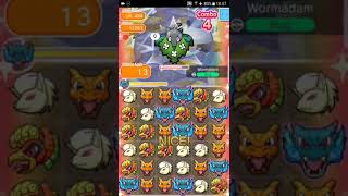 Pokemon Shuffle Mobile UX Stage 494 Wormadam (Plant Cloak) ITEMLESS『ポケとる スマホ版』