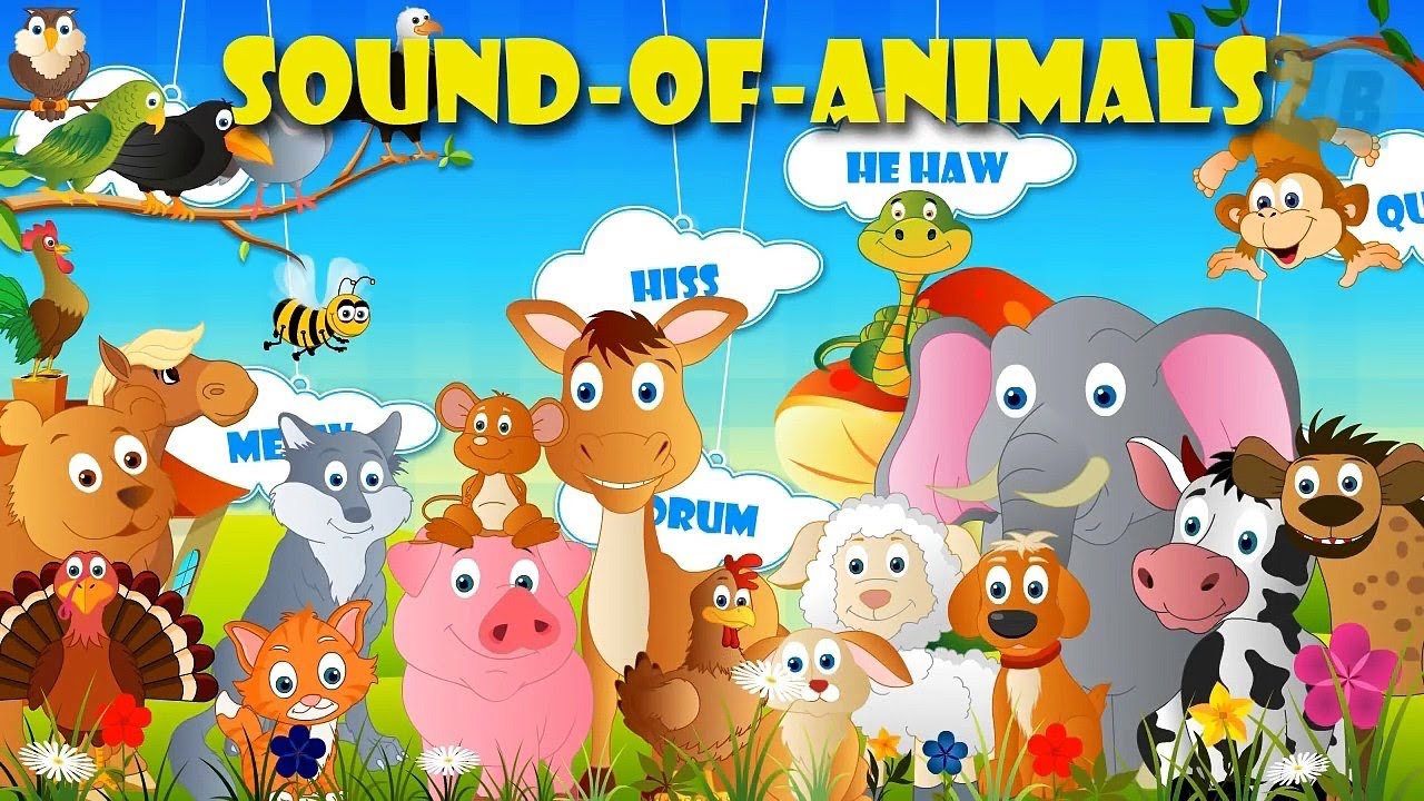 Sounds Of Animals | Children Nursery Rhymes | Cute Little Aniamal ...