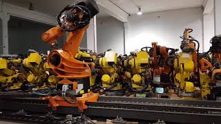 KUKA KR360 industrial robot on linear track