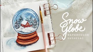 Snow Globe Watercolor Tutorial