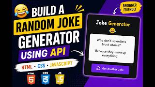 😂 Build a Random Joke Generator Using API | HTML CSS JavaScript