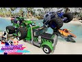 Monster Jam INSANE Racing, Freestyle and Crashes #5 | BeamNG Drive | Steel Titans