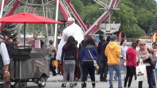 Streetsville Bread and Honey Festival Stilt Walker --flaunts one righteous ass