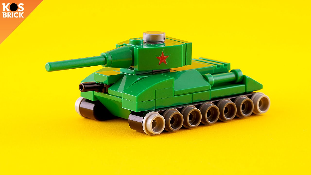 Lego T34 85 Soviet Ussr Ww2 Tank Mini Vehicles Tutorial Youtube