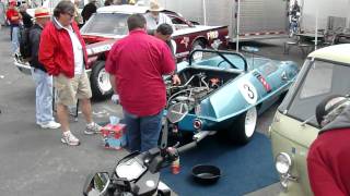 1960 Piranha Sports Racer revving its engine Laguna Seca 8.16.10