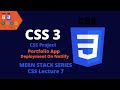 Portfolio app deployment on netlify |  MERN STACK Series Html CSS project | what is netlify ?