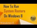 How To Create A System Restore Point On Windows 8 | Windows 8 Tutorials