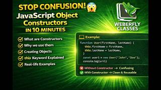 Learn JavaScript Object Constructors in 10 Minutes | JavaScript Constructor Functions with Examples⚡