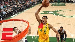 Giannis Antetokounmpo puts on a dunk show in Bucks’ win vs. Nuggets | NBA Highlights