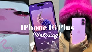 IPhone 16 Plus (Pink) 256gb ✨☁️ Aesthetic Unboxing and Power Up