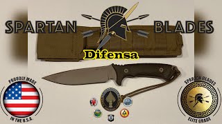 Spartan Blades DIFENSA IN S45VN!  Like Share Subscribe! #spartan #combatknife #fightingknife #edc