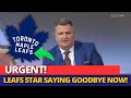 NOW! LEAFS HAS JUST ANNOUNCED! NEW DEPARTURE IS CONFIRMED AND SHOCKS FANS! MAPLE LEAFS NEWS