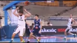 Linas Kleiza Amazing Pass to Robertas Javtokas vs Bosnia and Herzegovina (2013.08.29)