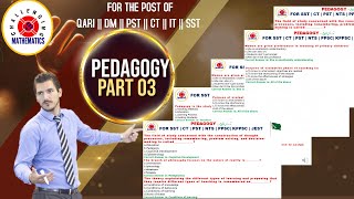 Pedagogy MCQS| Pedagogy Teaching Strategies,Part-3| NTS Test Preparation 2021
