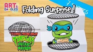 How to draw NINJA TURTLE  |  FOLDING SURPRISE  | Art and doodles for kids