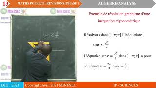 IP-SC MATHEMATIQUES 1ère C, D, E, TI Révisions phase 1 Trigonométrie