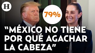 Claudia Sheinbaum celebra el respaldo de mexicanos a sus respuestas a lo ataques de Donald Trump