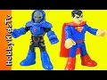 Superman Vs. Darkseid Skateboarding! Imaginext toys HobbyKidsTV