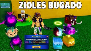 COMO BUGAR O ZIOLES E PEGAR SO FRUTA MITICA E LENDARIA +2 NOVOS CÓDIGOS DE FRUTAS - blox fruits code