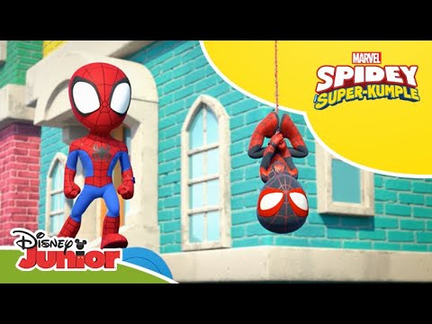 😁 Pajęcza Drużyna W Akcji | Spidey I Super-kumple | Disney Junior ...