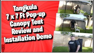 Tangkula 7x7 Pop-up Canopy Tent Review and Installation Demo | MumblesVideos Product Reviews