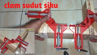 Cara mengunakan clamp siku dengan sudut 90 drakjat.