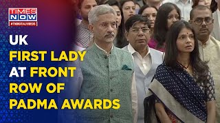 UK First Lady, Akshata Murthy At Padma Awards, Moved To Front Row, Seated Beside Jaishankar