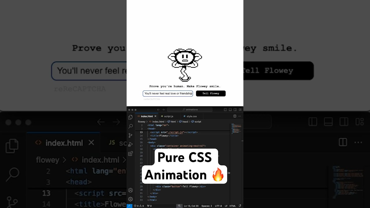 Undertale Flowey Captcha Css Animation Youtube Undertale Flowey Captcha Css Animation Youtube