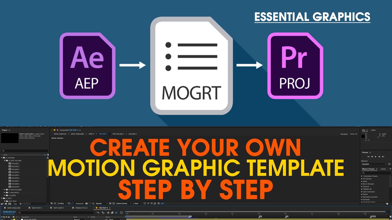 Create Your Own Mogrt Files In After Effect For Premiere Pro Youtube