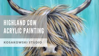 Highland Cow - Beginners Acrylic Painting Tutorial