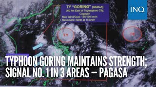 Typhoon Goring maintains strength; Signal No  1 in 3 areas — Pagasa