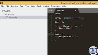 Find maximum number from an array without using any function | PHP