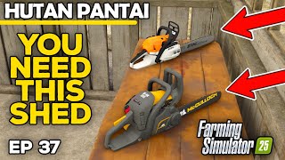 YOU NEED THIS SHED! | Farming Simulator 25 - Hutan Pantai | Episode 37