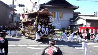 2012年　熊取だんぢり祭 小谷 大久保東交差のやりまわし