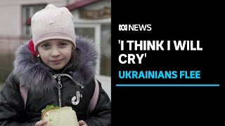 Tearful scenes as thousands of women and children flee Ukraine | ABC News