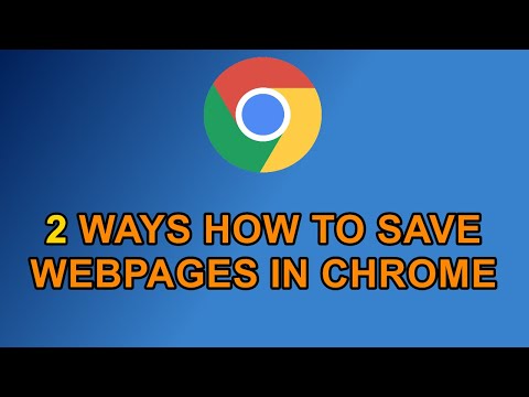 How to Save Web Pages in Google Chrome