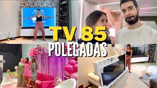 VLOG | COMPRAMOS uma TV de 85 POLEGADAS + TRABALHO EM SP