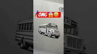 7 Levels of Bus Drawing: How to Draw a Bus#shorts #talent #art #bus