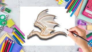 Flying Dragon Coloring lesson | How to color a Dragon | Wiz Art Drawing Tv