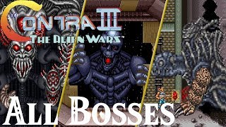 Contra III : The Alien Wars (SNES) // All Bosses