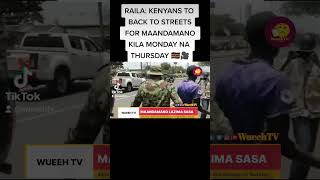 Raila Odinga has declared that Maandamano Mondays and Thursdays will resume after Ramadan|| Wueeh