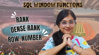 SQL Window Functions | Olympics data | Rank | Dense_Rank | Row_number